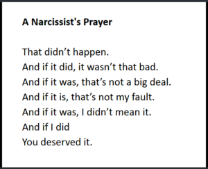 Narcissist's Prayer