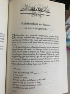 DAILY READING RECOVERY-Relationships are lessons in my soul growth.