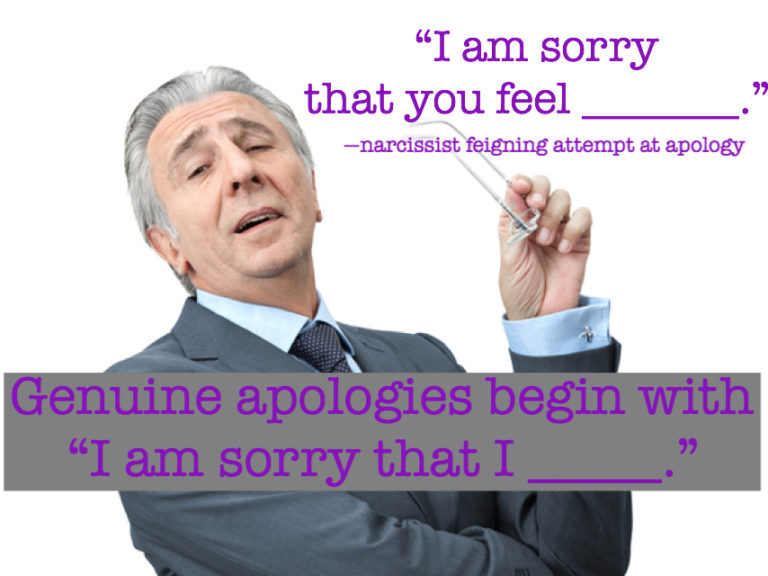 Bullshit apologies.  Sincere Apologies.  Making Amends