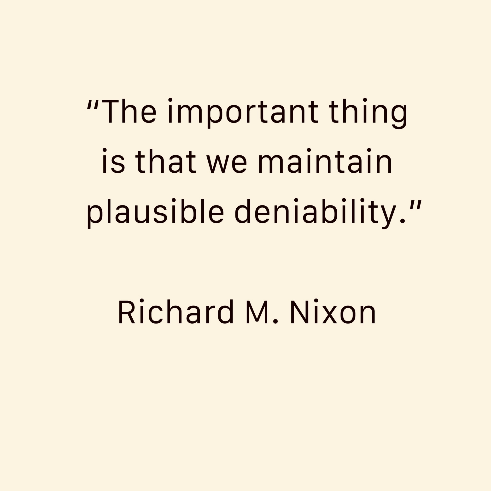 Read more about the article The Art of Plausible Deniability