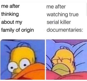 Bart Simpson Meme about toxic family nightmares