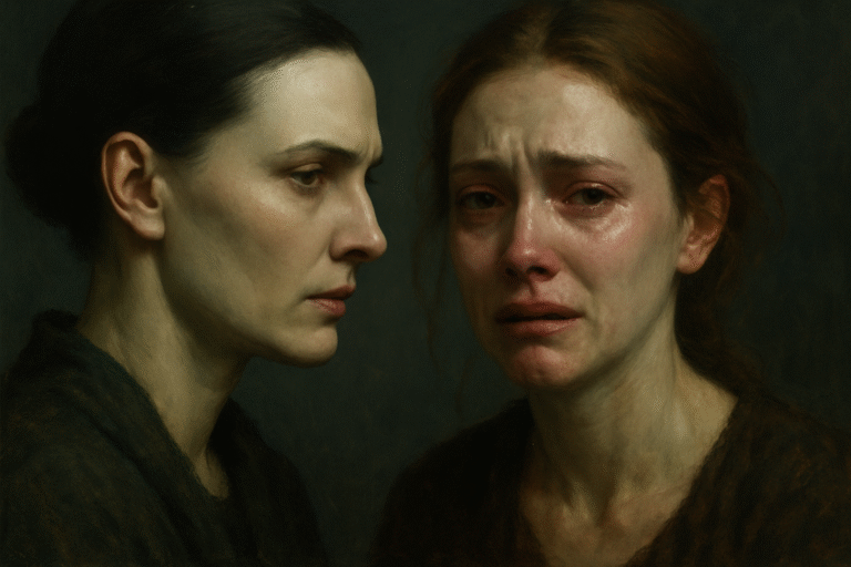 Contrasting expressions of emotional coldness and vulnerability.